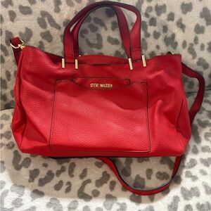 Steve Madden Bold Red Tote Bag